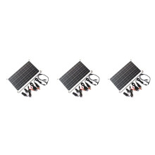 3X Kit Pannello Solare Flessibile da 20 W 12 V Kit di Ricarica per Campeggio Esterno un Doppia Porta CC per Batteria per Auto, , Barca, Telefono