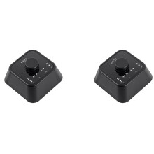 2X TråDlöS Page Turner-Pedal Uppladdningsbar TråDlöS Fotkontakt för Surfplatta Smartphone Elektroniska Musiknoter E-BöCker Svart