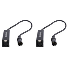 2X Audiokabel-Isolator XLR Eliminiert Rauschen Erdschleife Audio-Isolator Stromton Eliminiert Rauschen, Buchse auf Stecker