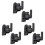 3X Universal Rotatable Speaker Wall Mount Stand Bracket 1 Pair Black 1