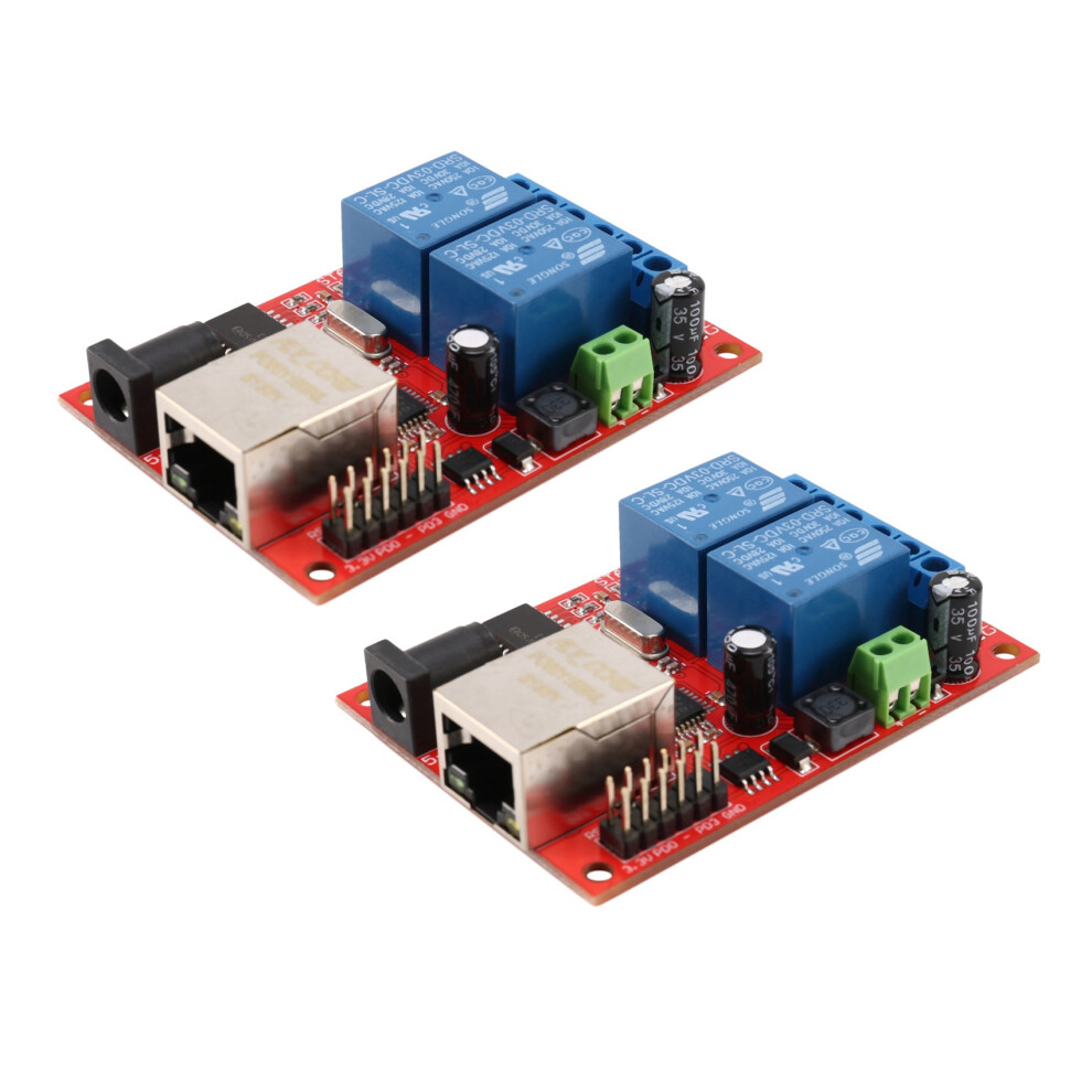 2X Lan Ethernet 2-Way Relay Board Delay Tcp/Udp Controller Module Web Server 6031112622631
