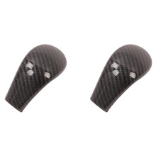 2X pour Navara NP300 2016-2019 Voiture En Fiber de Carbone Pommeau de Levier de Vitesse Tête Couverture Garniture Décoration Autocollant