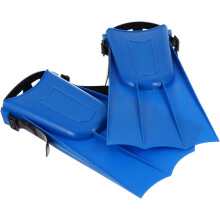 Paar blaue Schwimmflossen aus Gummi für Erwachsene, Größe 40-44, kurze Trainingsflossen für das Schwimmbad
