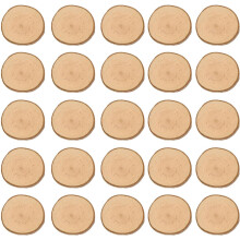100 stuks DIY houten schijven, houten cirkels, dennenhouten schijven kleiner dan 3 cm voor bruiloftsdecoraties en knutselprojecten