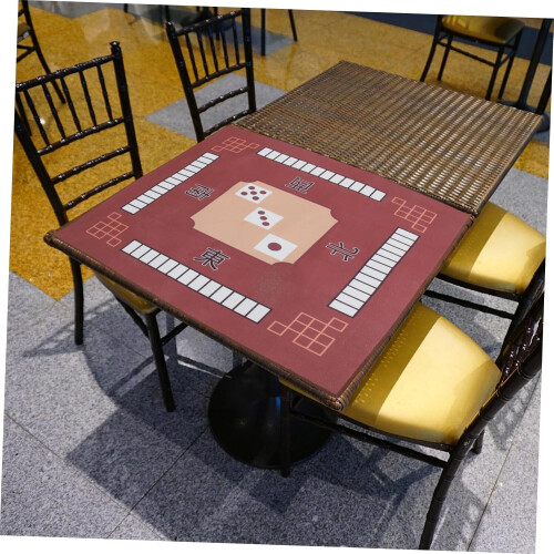 Mahjong Mat Board Τετράγωνο Σχήμα Πολυεστερικού Υφάσματος Λατέξ Κάτω Μείωση Θορύβου 1