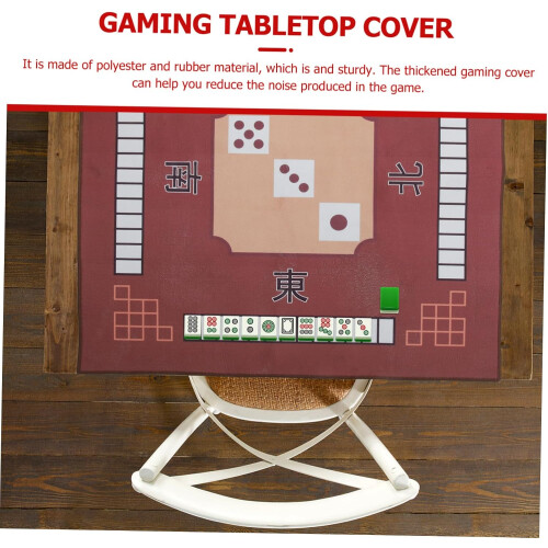 Mahjong Mat Board Τετράγωνο Σχήμα Πολυεστερικού Υφάσματος Λατέξ Κάτω Μείωση Θορύβου 2