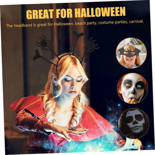 2 τεμάχια κορδέλα για το Halloween με νυχτερίδα αράχνης, κόμμωση αράχνης για cosplay 1
