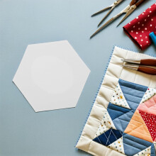 200 db-os papír hatszögletű sablonkészlet foltvarráshoz, patchwork varrás sablonok