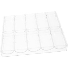 2pcs Multi-Function Poker Chip Holder Acrylic Chip Box Wear-Resistant Large-Capacity Design Poker Tray