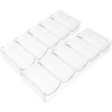 2 stuks acryl pokerfichesbakjes, professionele multifunctionele houder met grote capaciteit