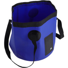 Tragbarer, faltbarer 12-Liter-Eimer, marineblau, für Outdoor-Aktivitäten wie Camping, Angeln und Autowäsche; zusammenklappbarer Wasserbehälter