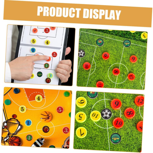Soccer Tactical Board Accessories Magnetic Coaching Board Set Small Replacement Magnets 2