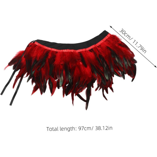 Κομψό σάλι Raven Plume για γυναίκες διακοσμητικό ακρωτήριο για το Halloween 1