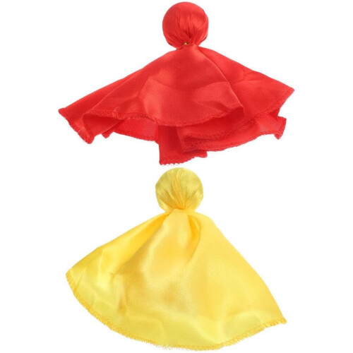 Set di 2 bandierine da rigore per arbitro di calcio, rosse e arancioni.