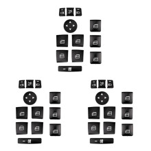 36PCS Armlehne Fensterschalter Knopf Verkleidung Aufkleber Aufkleber für GLK ML GL ein B C E G Klasse W204 X166
