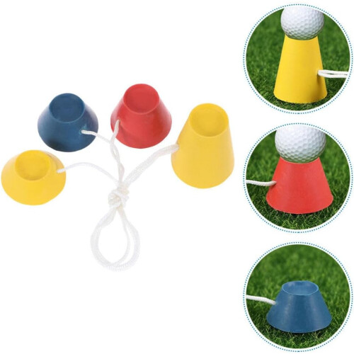 12pcs Rubber Golf Holders Decorative Golf Bases Red for Enhanced Tee Support 2
