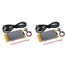2 Set 2.8inch ESP32-2432S028R ESP32 Display 240x320 Resistive Touchscreen ESP-WROOM-32 WIFI& Development Board
