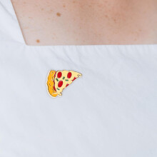 8er-Pack Cartoon-Broschen in Pizza-Stück-Form aus Legierung, Anstecknadeln in Fast-Food-Form, simuliertes Pizza-Etikett