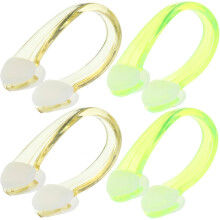 Clip de nariz de silicone de natação de 4pcs para adulto para uso da praia da piscina impede o vazamento de água