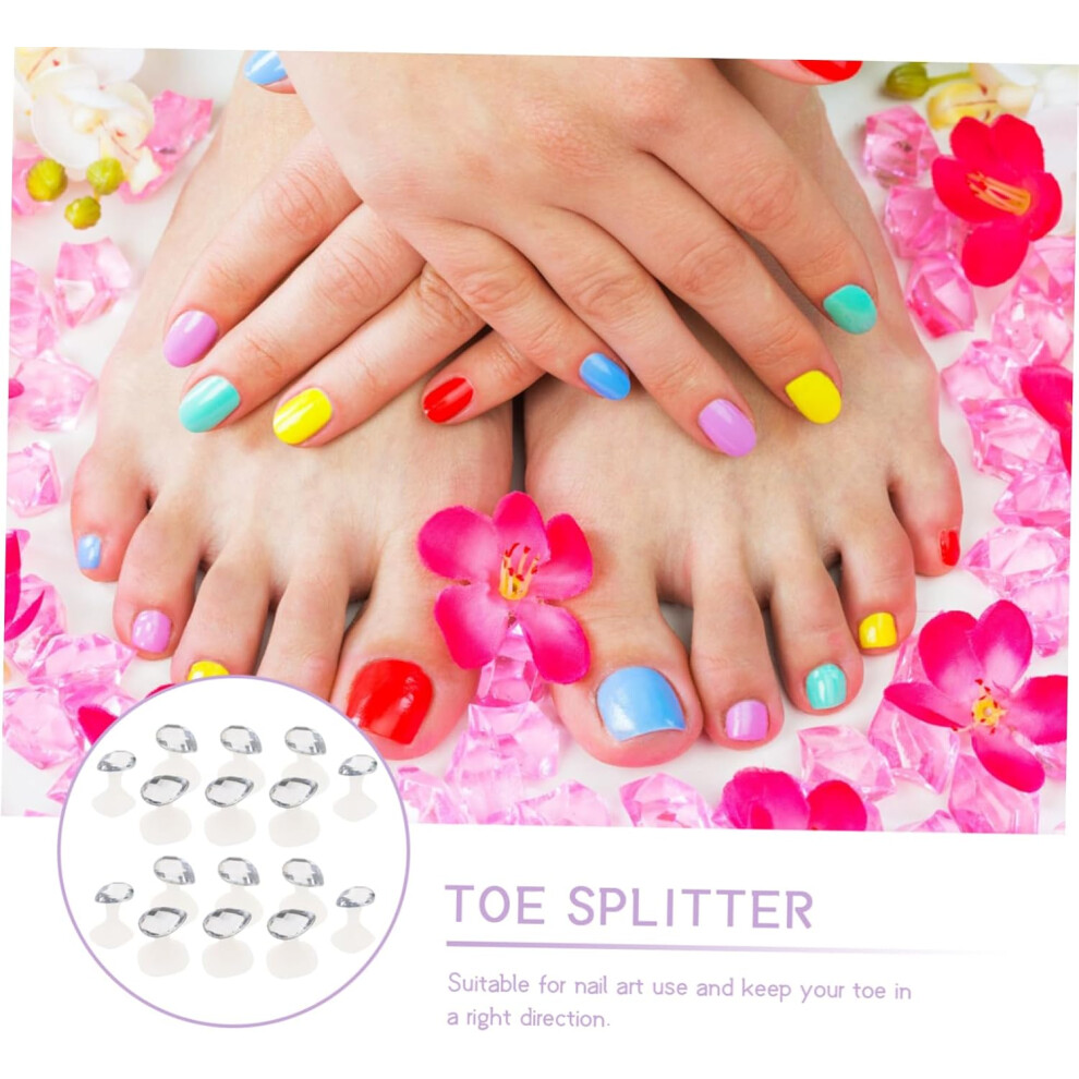 Hkhbjs 16Pcs Quality Silicone Toe Separators Toe Spacers For Manicure Separator