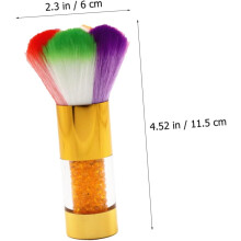 Perie decorativă pentru praf de unghii pentru curățarea unghiilor portabile, peri moi pentru manichiură