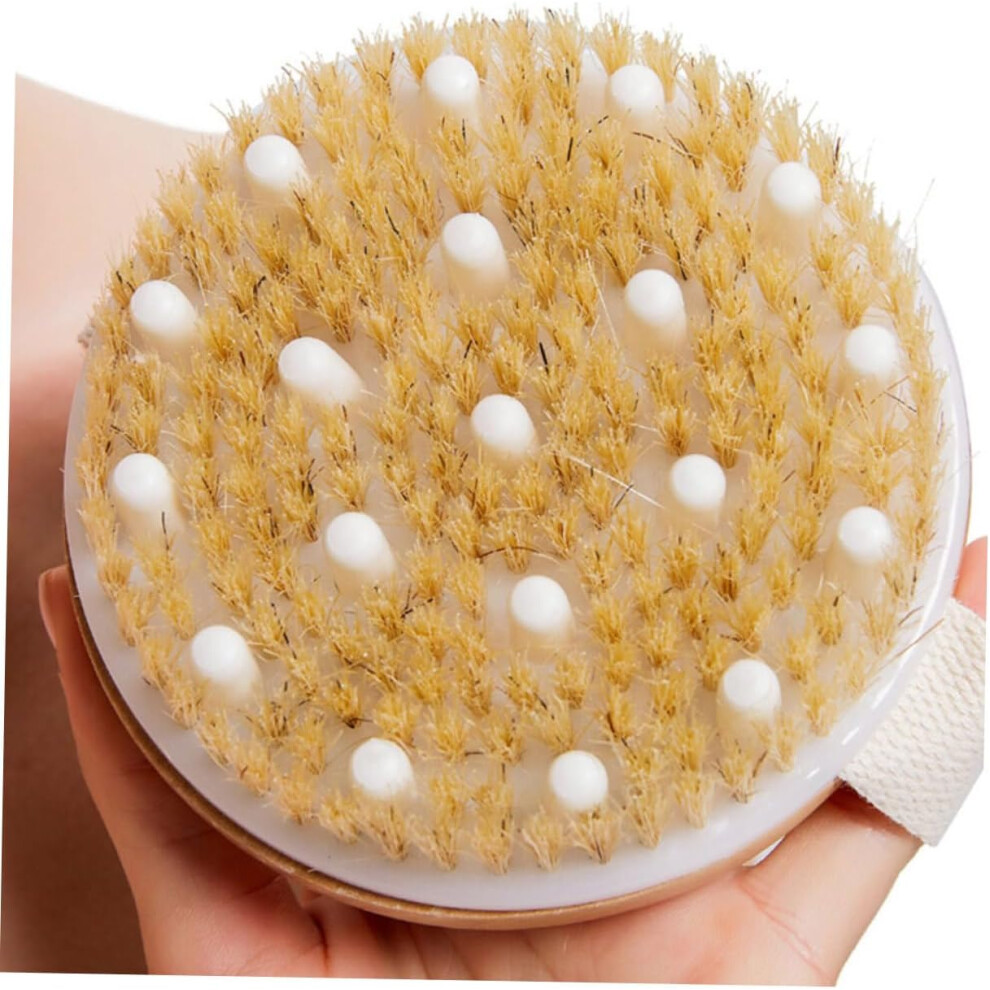 Hkhbjs Wood Bath Brush 11X11cm Fine Wooden Exfoliating Massage Body Cleaning Scrubber No Handle Shower Brush