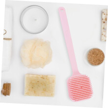 Silikónová kefa na kúpeľ, sprchový nástroj na čistenie chrbta na exfoliáciu pokožky v kúpeľni