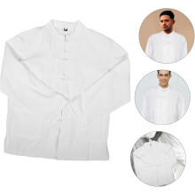 Kung-Fu-Hemd für Herren im Vintage-Stil aus Leinen, atmungsaktiv und bequem.