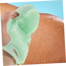 Perie de baie din silicon pentru mănuși de masaj pentru băieți și fete, scrubber corporal cu peri moi exfolianți, instrument de baie delicat