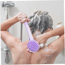 3pcs Long Handle Bath Brush Silicone Scrubber for Back Cleaning Household Bat