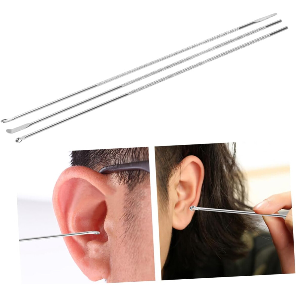 Hkhbjs 9Pcs Portable Stainless Steel Ear Wax Screw Type Earwax Remover Earpick Set