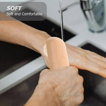 Spazzola per la pulizia delle unghie in lana di faggio, strumento portatile per pedicure e manicure, versatile spazzola per la pulizia domestica.