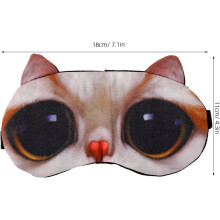 Máscara de olhos animais de desenhos animais para dormir Design contornado respirável para viagem portátil e confortável para uso diário