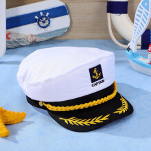 Sailor Captain Hat Adult Yacht Costume Hat for Sailor Ship Navy Cap Boat Adjustable