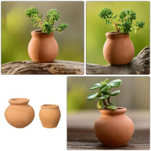 6er-Set Sukkulenten-Blumentöpfe für Mini-Gartenarbeit, Terrakotta-Blumen, Terrakotta-Pflanzgefäße