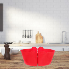 2pcs Slow Cooker Silicone Liners Air Fryer Basket Reusable Cooker Divider Inserts Dishwasher Safe