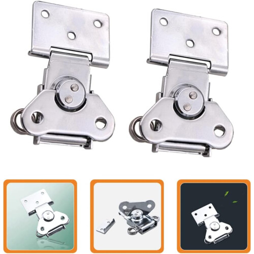 2pcs Spring Loaded Butterfly Lock Box Latches for Wooden Jewelry Box Latch Function 2