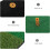 Golf Practice Mat Indoor Golf Turf Pad Swing Pad for Putting Practice Tee Holder 8
