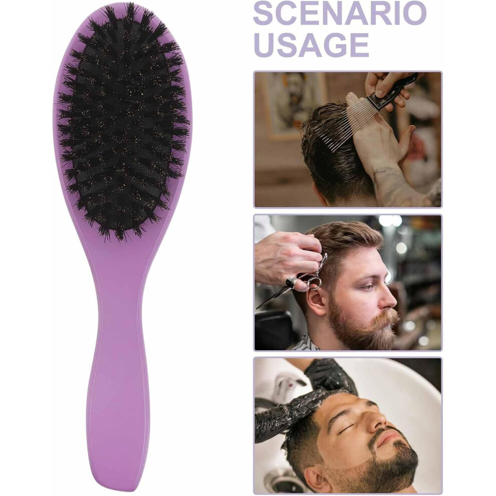 Hkhbjs Boar Bristle Comb For Men Natural Cushion Hair Brush Wooden Paddle Detangler For Thick Fine Hair Styling Accessory