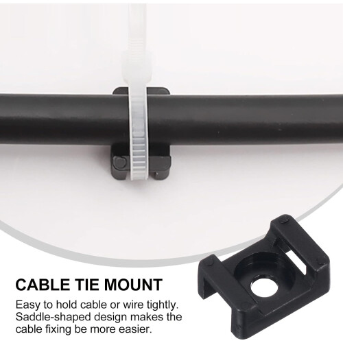 120pcs Saddle Type Cable Tie Mounts Wire Holder for Organizing Cables Easy Installation