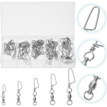 25 stuks draaibare viswartels/connectoren voor zoetwater, flexibele rotatie, accessoires voor visgerei