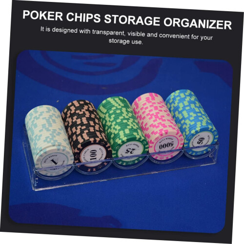 1pc Poker Chip Storage Box Stylish Chips Organizer Classified Compartments 1