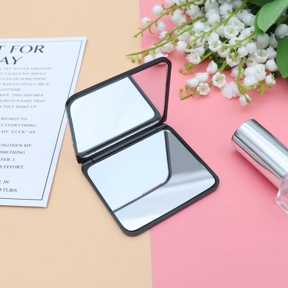 Hkhbjs Square Double Sided Folding Mirror Compact Portable Makeup Mirror For Travel For Go Use For Girls