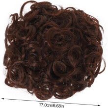 Hochtemperatur-Seidenhaar-Haarteil-Verlängerung für Damen, lockiger, lässiger Dutt für einen entspannten Party-Look