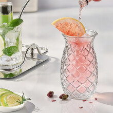 Ananasglass 480 ml Tiki-glass til cocktails, klart krystall shotglass til drikkevarer