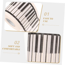 Piano impresso papel higiénico rolo 1 camada tecido de banheiro decorativo com padrão de piano para amantes da casa e da música
