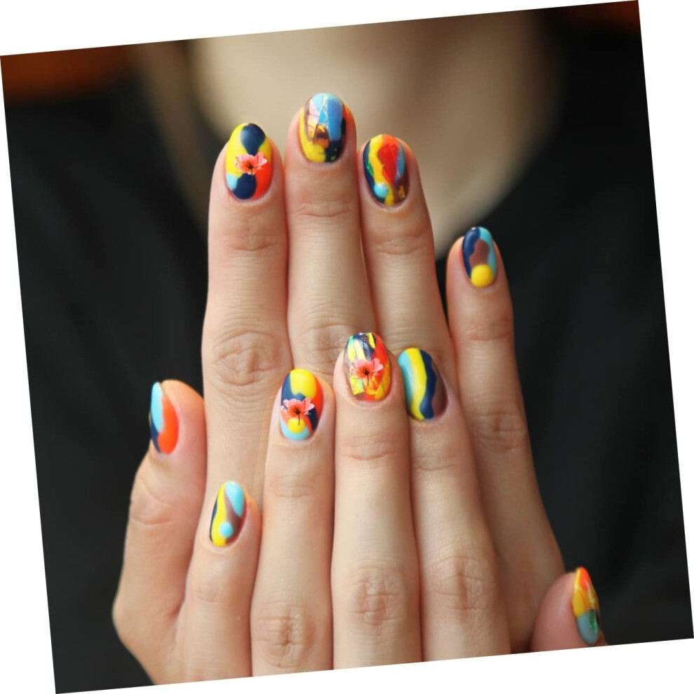 Hkhbjs 24Pcs Nail Art Sticker Flower Manicure Sticker Easy To Apply For Boys And Girls Assorted Style