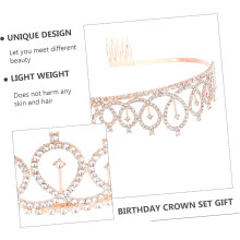 1set Birthday and Sash for Women Rhinestone and Hair Deco