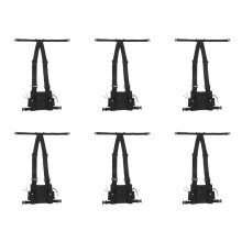 6X Radios Pocket Radio Brust Harness Brust Vordertasche Holster Weste Rig Tragetasche Fuer 2-Wege Radio Walkie Talkie Gilt Fuer UV-5R Schwarz