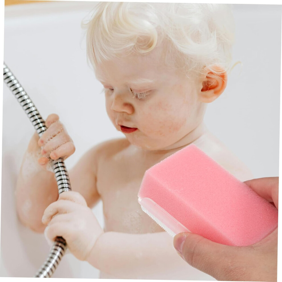Hkhbjs Sensory Bath Brush For Newborns And Adults Soft And Comfortable Sponge Material Easy To Clean Relaxation And Traveling Use Pink
